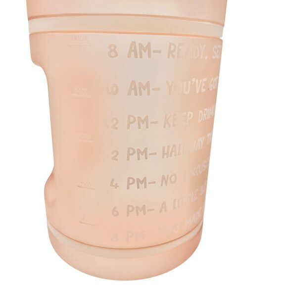 HydroMate 1 Gallon Motivational Water Bottle Straw Lid Time Marker BPA-Free - Picture 4 of 11